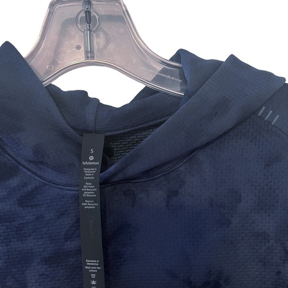 Lululemon Men Tech Gym Hoodie Navy Small NWOT - Picture 8 of 11